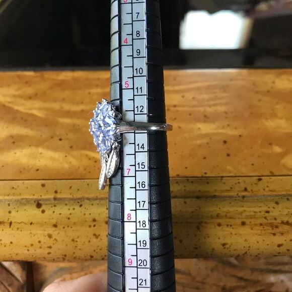 Natural Tanzanite Sterling Silver Ring Size 6 - Picture 9 of 9